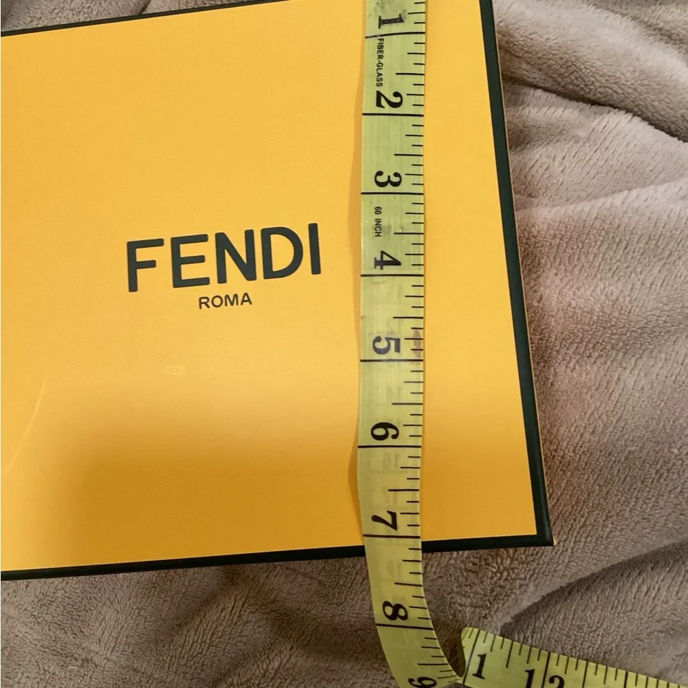 Fendi Yellow and White Gift Box 7”X7”